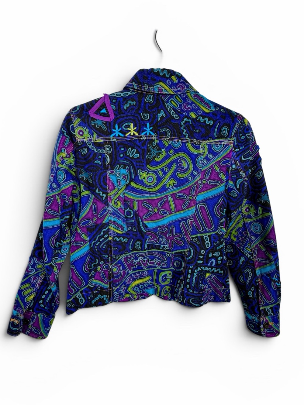 Rudy Rd Petite Women’s “Hearts Of Palm” Denim Jacket NWOT. Size 6 Petite. - Picture 7 of 15